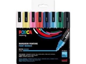 MARKER UNI POSCA PC-5M ETUI MED 8 ASS