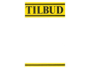 SKILT "TILBUD" A3 29,7 X 42 CM