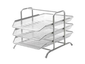 BREVBAKKESÆT METAL/TRÅD 3 BAKKER SØLV