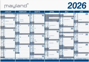 MAYLAND 2026 VÆGKALENDER KÆMPE