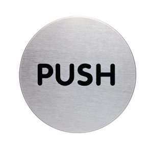Skilt "'push'' ø 65 mm