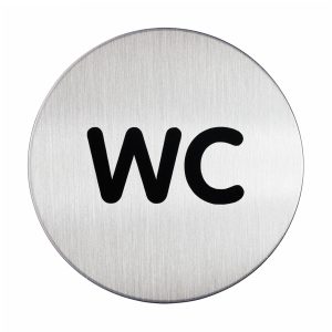 Skilt "wc" toilet