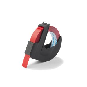 TEKSTTAPE DYMO PRÆGETAPE RØD   9MMx3M