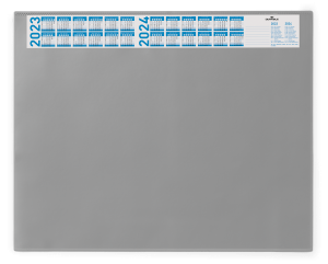 Skriveunderlag 650x520 mm med årskalender og transparent overflade
