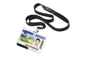 Id-kortholder pushbox mono med halssnor