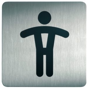 Skilt firkantet herretoilet