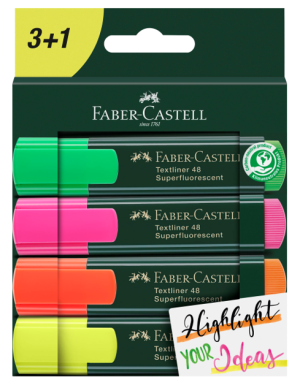 TEKSTMARKER FABER CASTELL 4 ASS. FARVER