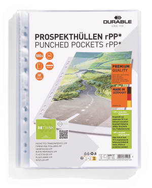 Plastlomme til ringbind premium a4 rpp 100 stk/pose.