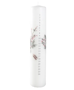 KALENDERLYS DET GAMLE APOTEK  Ø:5CM H: 25CM