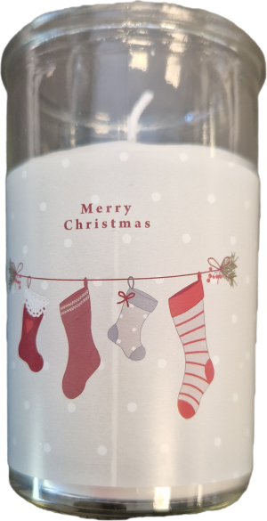 LYS I GLAS MERRY CHRISMAS DET GAMLE APOTEK