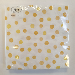 SERVIETTER 33X33 IHR HAPPY DOTS GUL
