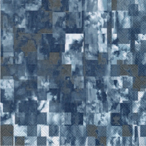 SERVIETTER 33X33CM IHR ILLUSION BLÅ