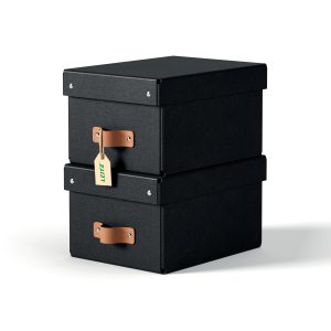 Leitz Puro opbevaringsboks med låg, small, 7 L, 100 % recirkuleret karton, pakke med 2 stk