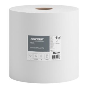 AFTØRRINGSPAPIR INDUSTRI KATRIN 1-LAGS HVID