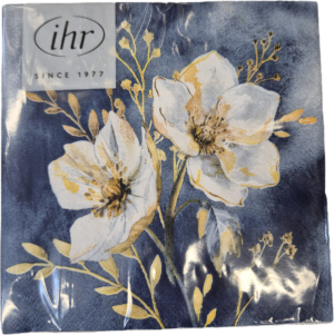 SERVIETTER 25X25 IHR GOLDEN GALA BLUE
