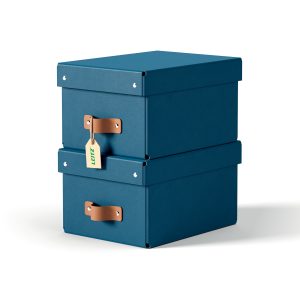 Leitz Puro opbevaringsboks med låg, small, 7 L, 100 % recirkuleret karton, pakke med 2 stk