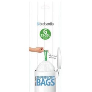 AFFALDSPOSER M/SNØRELUK 30 L HVID BRABANTIA