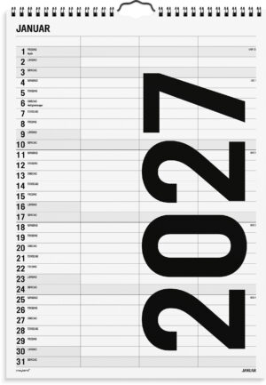 MAYLAND 2027 VÆGKALENDER  BLACK & WHITE