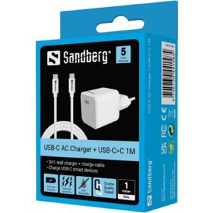 OPLADER TIL MOBIL OG TABLET USB-C TIL USB-C 1M